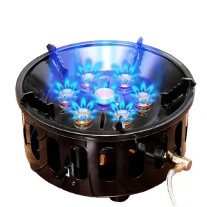 Windproof Camping Stove: 19800W, 7-Core, Gase Burner