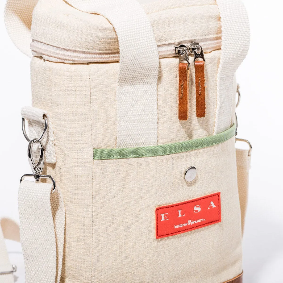WINE COOLER BAG - ELSA CREAM