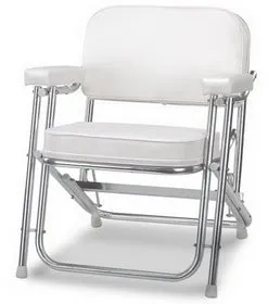 Wise Folding Deck Chair, White Wd120ab-710