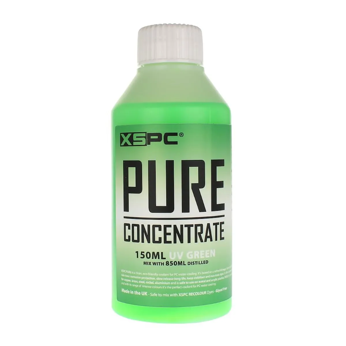 XSPC Pure Distilled Concentrate Coolant, 150ml, UV Green