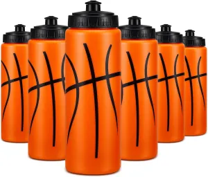 Yaomiao Basketball Water Bottle 20 oz Reusable BPA Free Squeeze Water Bottles Basketball Stuff for Team Sports Party Favors Gifts