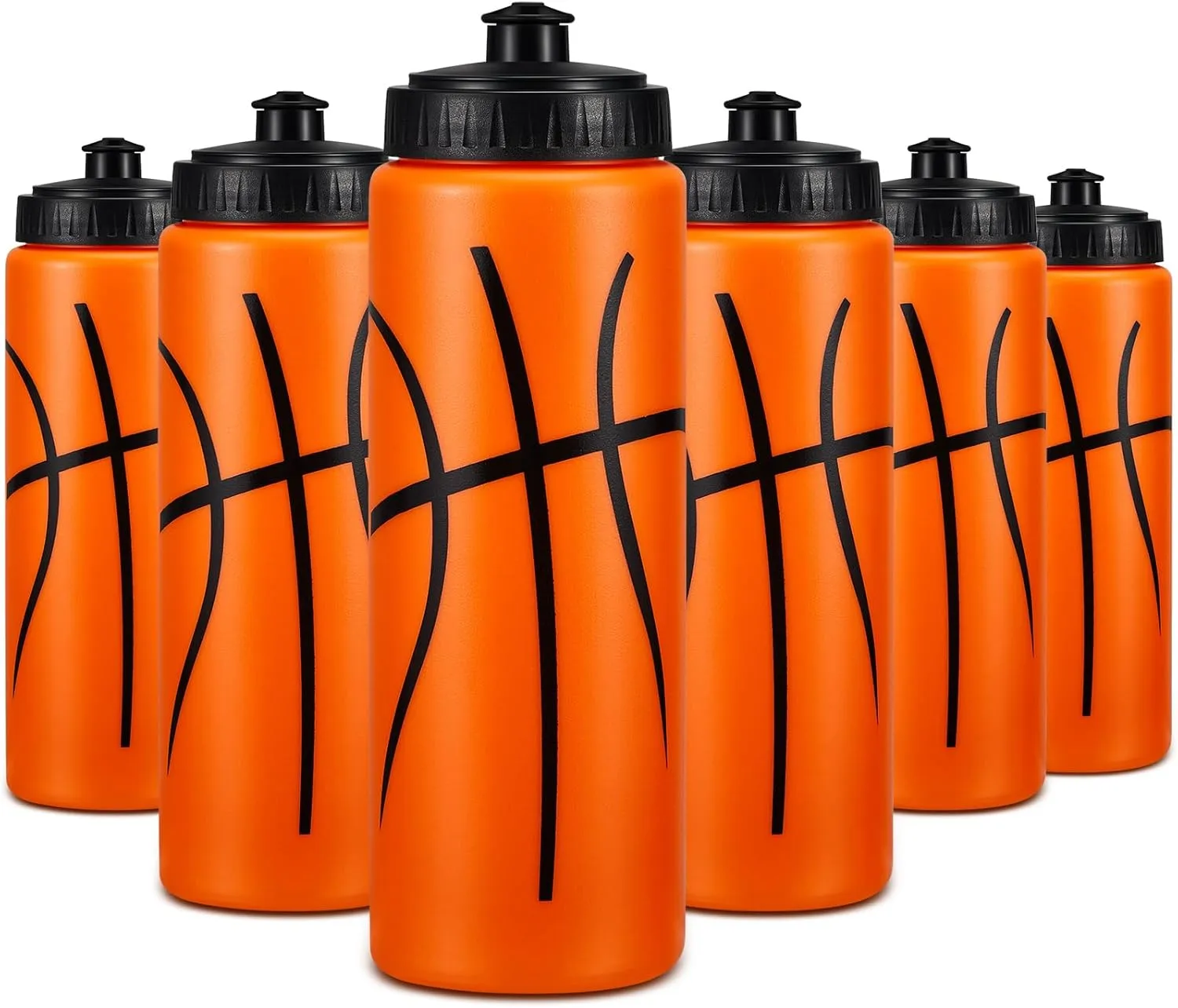 Yaomiao Basketball Water Bottle 20 oz Reusable BPA Free Squeeze Water Bottles Basketball Stuff for Team Sports Party Favors Gifts