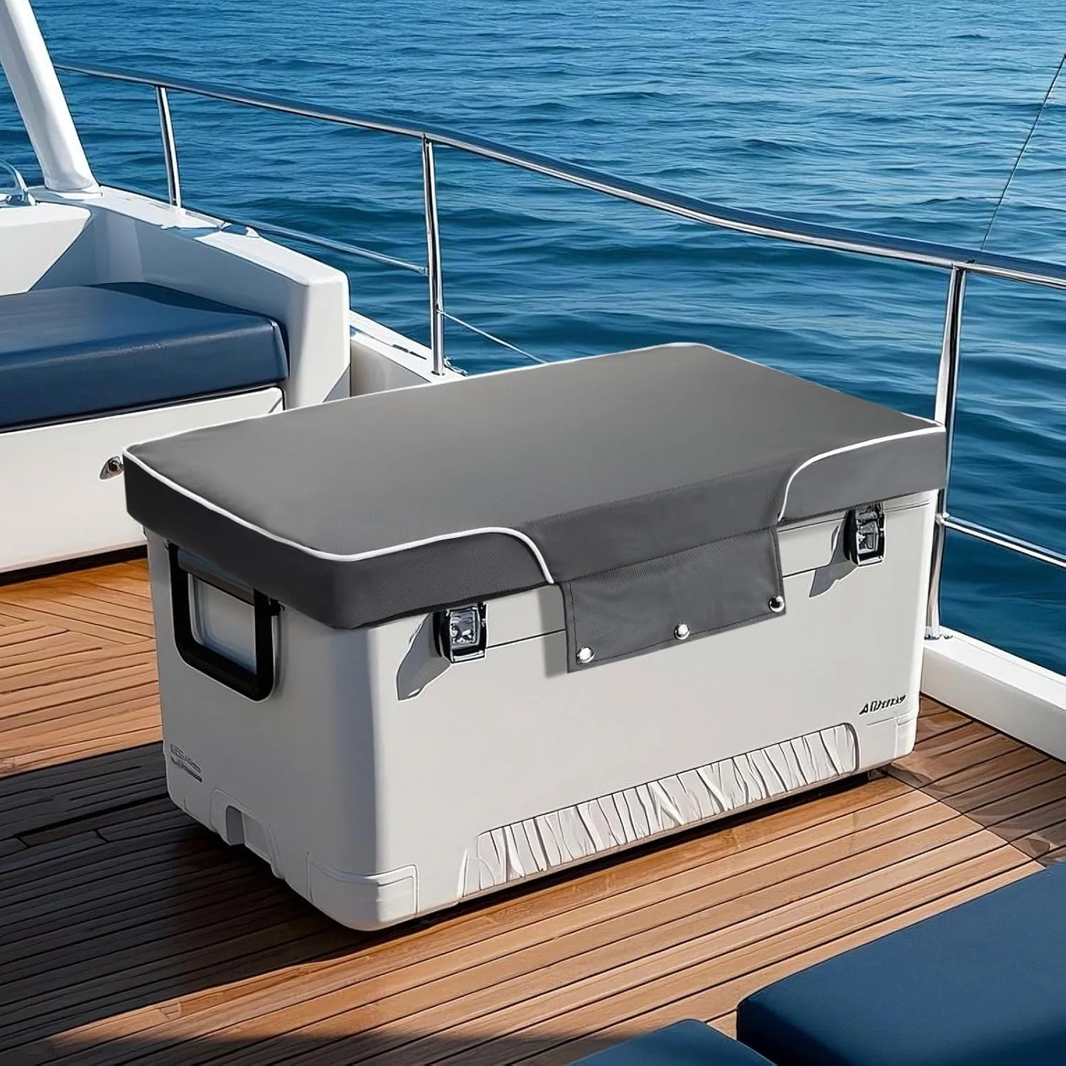 YETI Seat Cushion for Coolers (Snap-on Fitting), Made of PU Leather, Waterproof and UV-Resistant