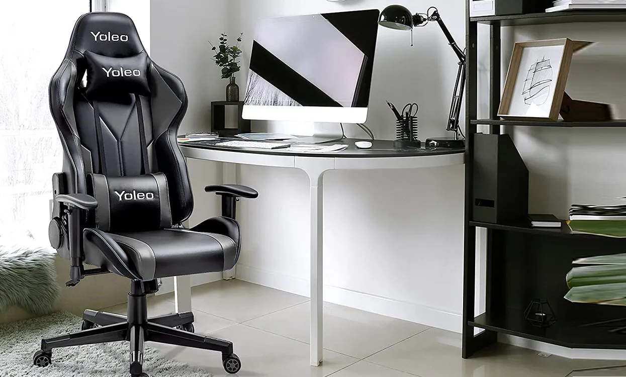Yoleo/Bigzzia  PC & Racing Game Chair-155 Degree-Black