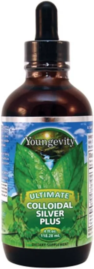 Youngevity Ultimate Colloidal Silver – 5 ppm Pure Immune Support Supplement – Natural Immune Defense with Micro-Fine Silver Particles – Vegan, Preservative-Free – 4 fl oz Dropper Bottle