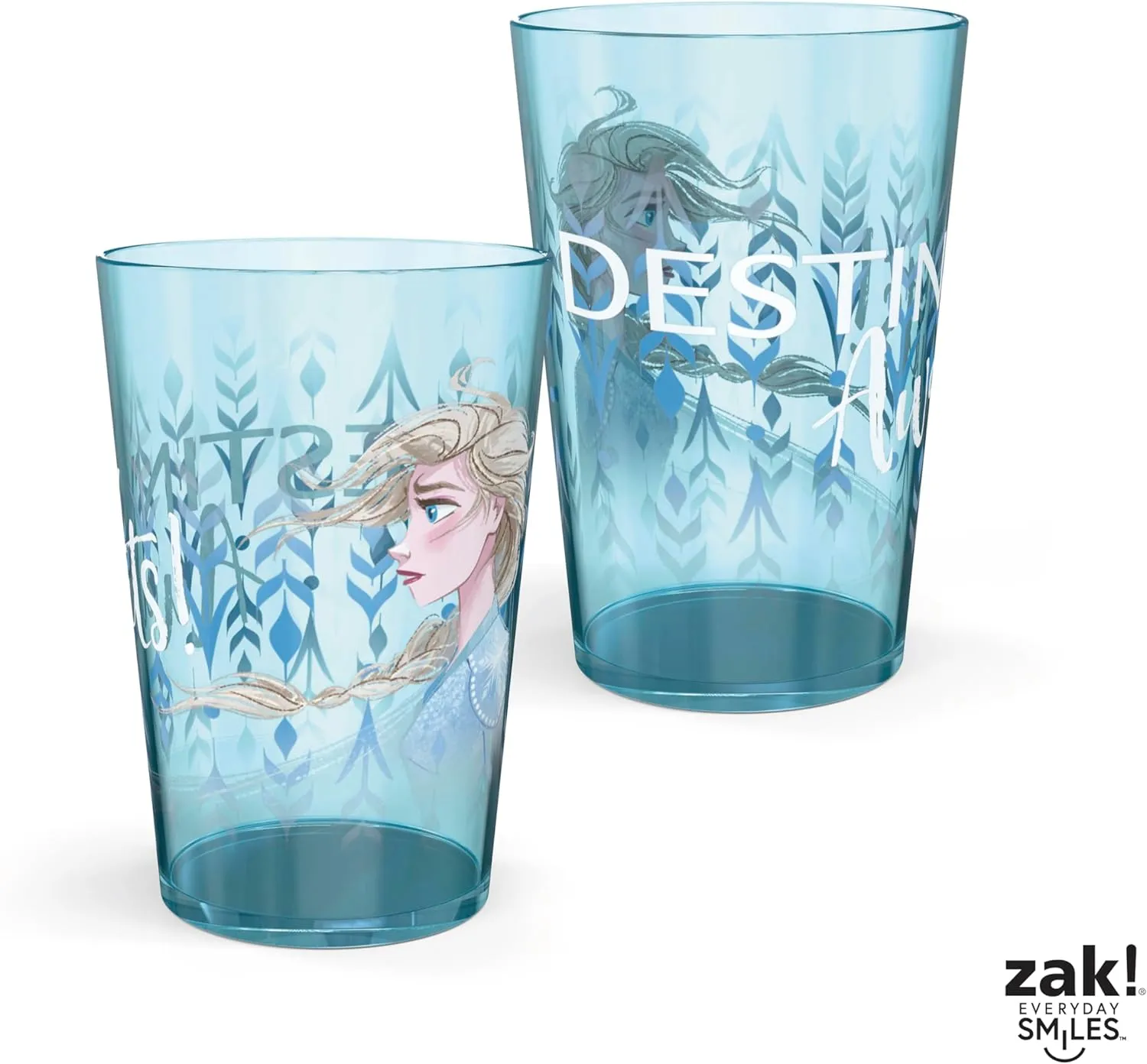 Zak Designs Disney Frozen 2 Nesting Tumbler Set Includes Durable Plastic Cups, Fun Drinkware is Perfect for Kids, 4pk (14.5oz, Anna & Elsa & Olaf)
