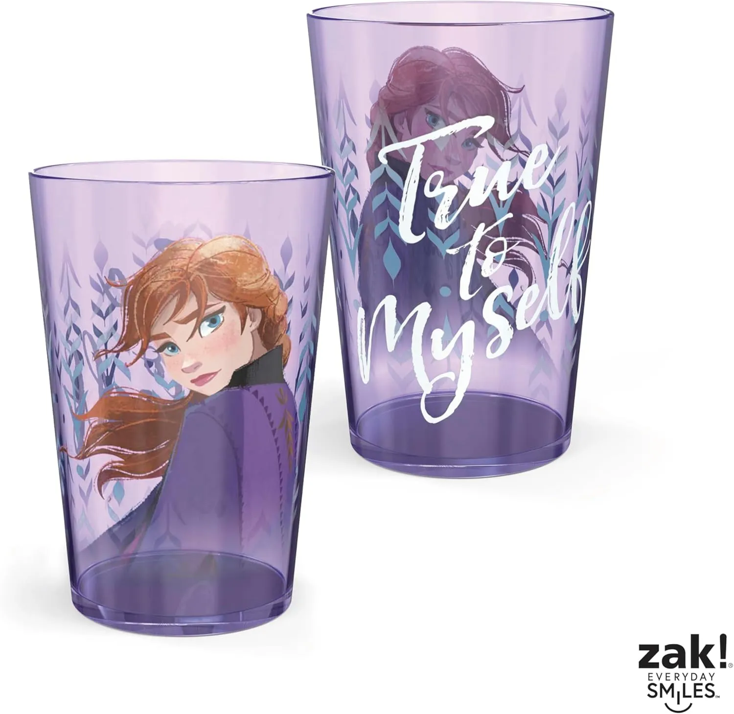 Zak Designs Disney Frozen 2 Nesting Tumbler Set Includes Durable Plastic Cups, Fun Drinkware is Perfect for Kids, 4pk (14.5oz, Anna & Elsa & Olaf)