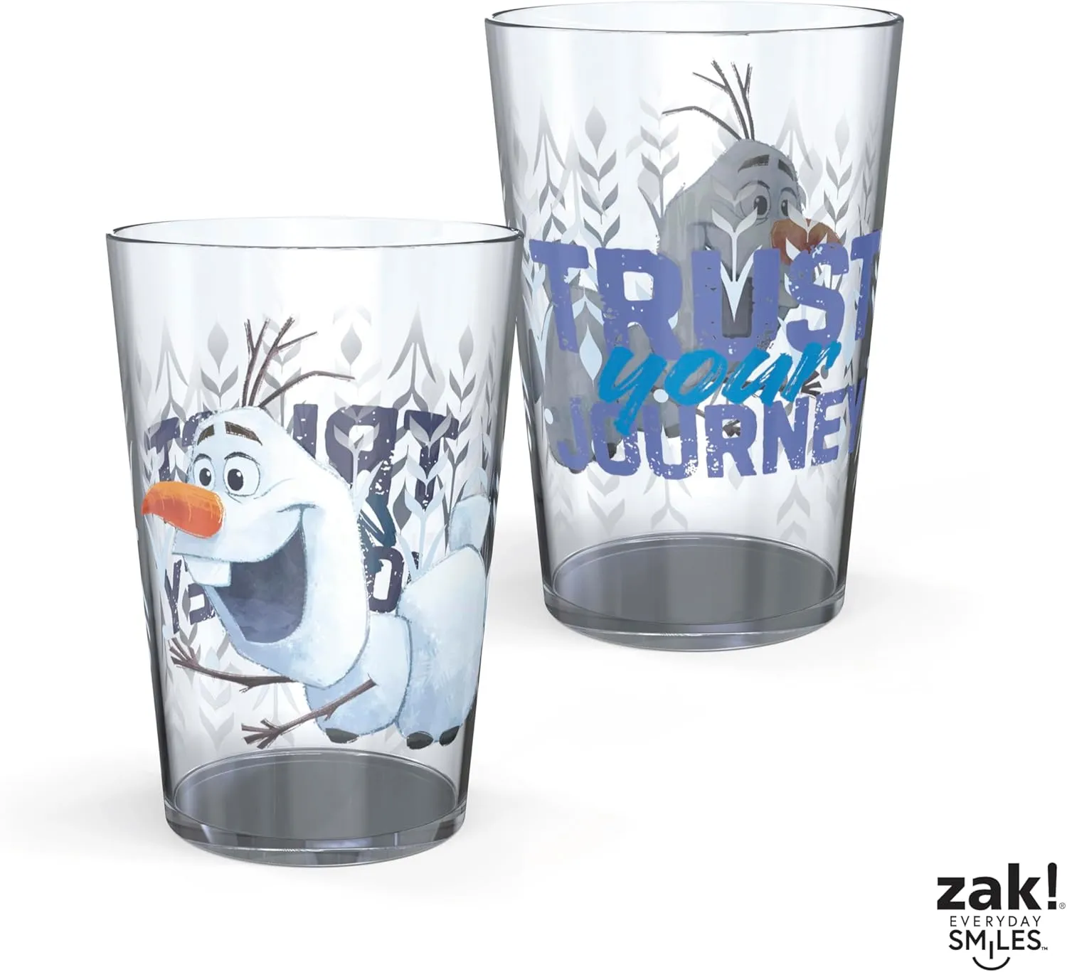 Zak Designs Disney Frozen 2 Nesting Tumbler Set Includes Durable Plastic Cups, Fun Drinkware is Perfect for Kids, 4pk (14.5oz, Anna & Elsa & Olaf)