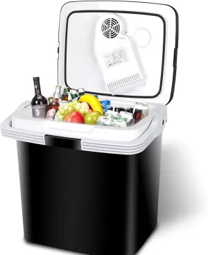 ZenStyle 26 Qt Portable Car Cooler and Warmer Electric Refrigerator Ice Chest Fridge With AC/DC Thermoelectric System suits Cars,Truck,Suv,Rv for Home Work Hotel Trip,Camping,Fishing,Picnic