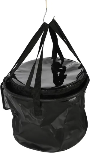 Zerodis Adjustable Height Fishing Bucket, Collapsible Bucket with Handle, 5 Gallon, Portable Lightweight Outdoor Basin Bucket, Folding Bucket for Camping, Hiking, Car