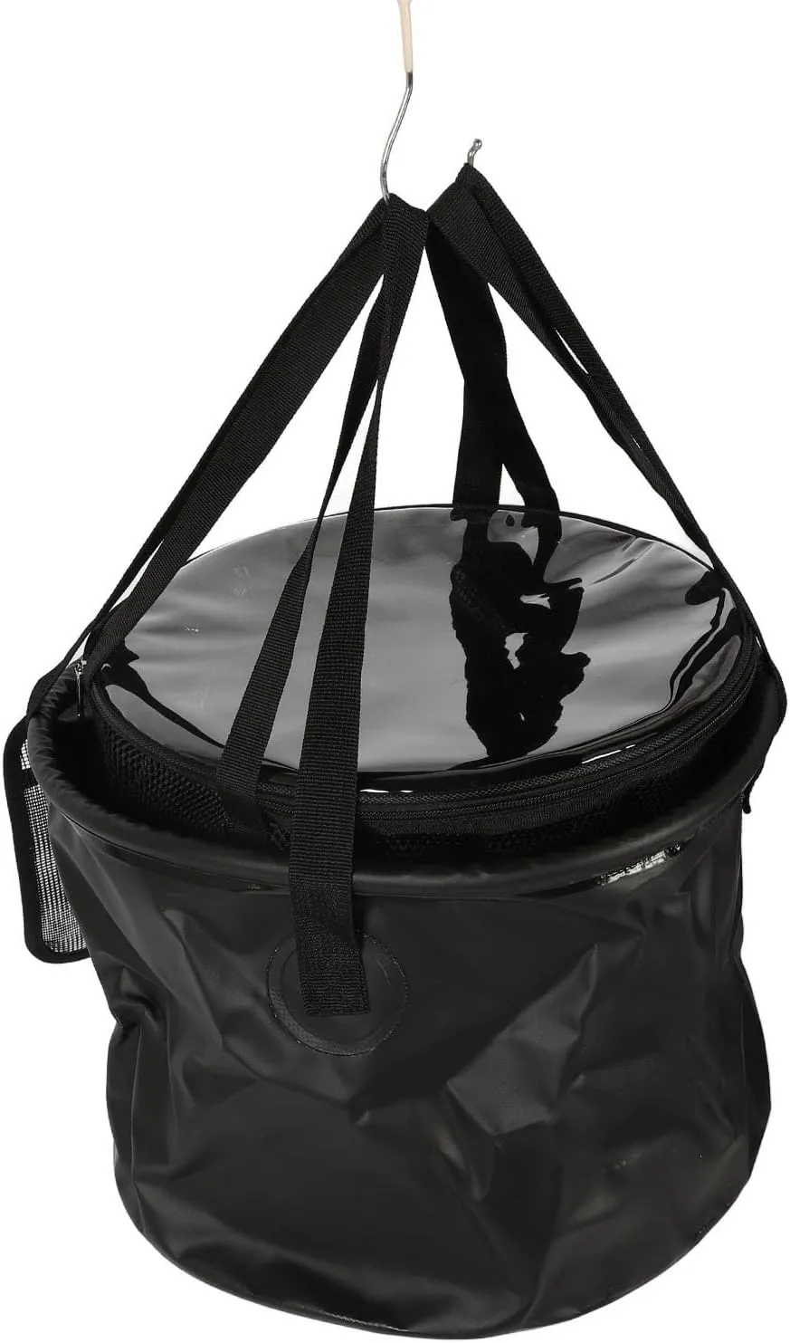 Zerodis Adjustable Height Fishing Bucket, Collapsible Bucket with Handle, 5 Gallon, Portable Lightweight Outdoor Basin Bucket, Folding Bucket for Camping, Hiking, Car